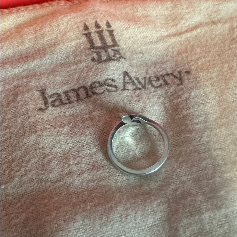 James Avery script letter P sterling silver ring size 5 - Picture 5 of 9